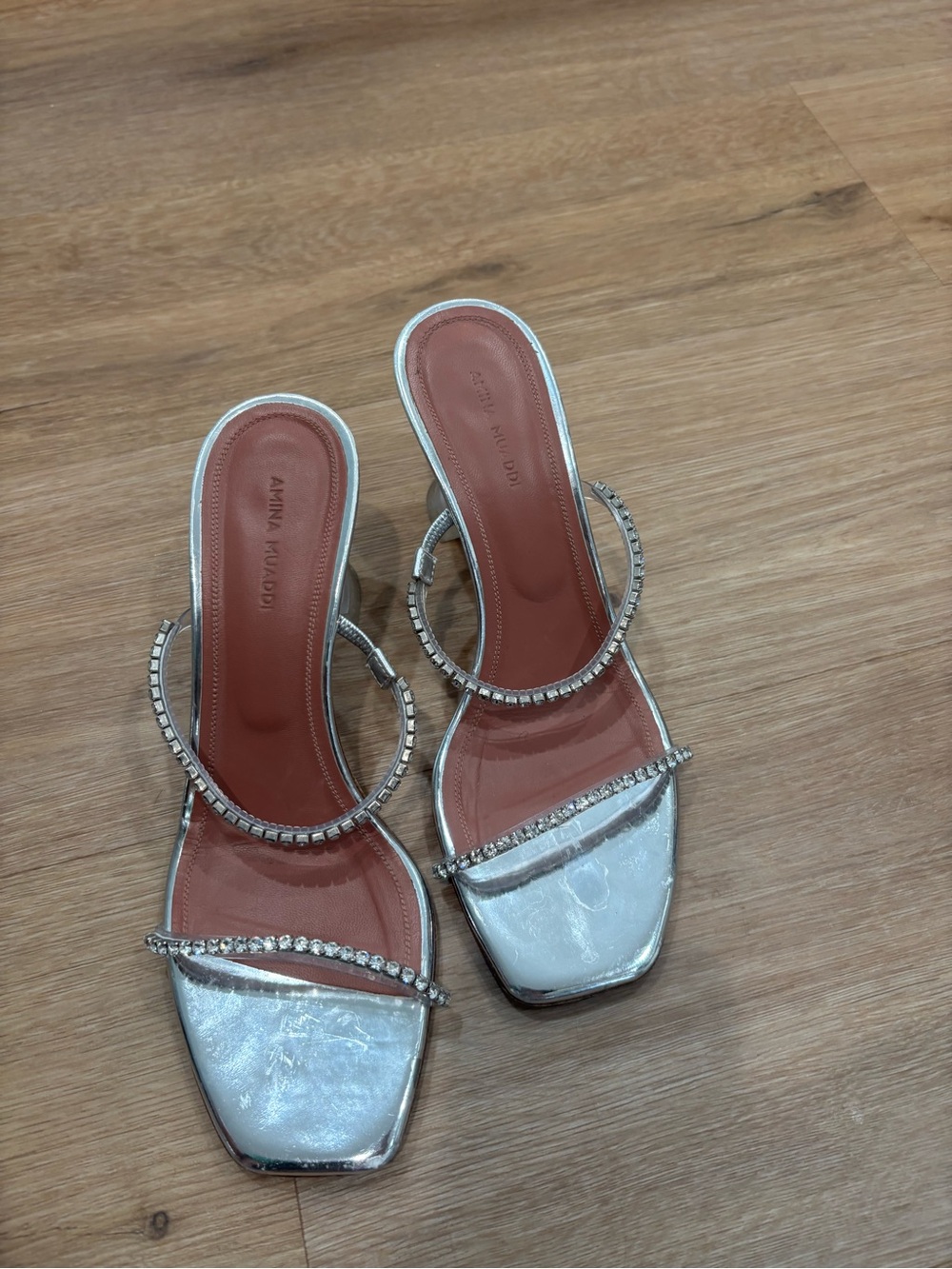 Amina Muddi Rhinestone Strap Women's Slide Sandals